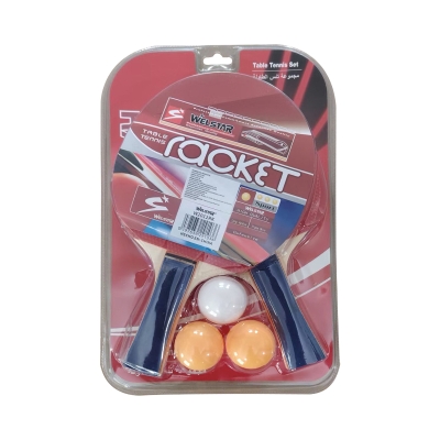 Set de 2 Raquetas de Ping Pong + 3 Bolas Welstar