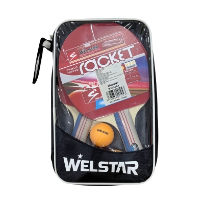 Set de 2 Raquetas de Ping Pong + 3 Bolas Welstar