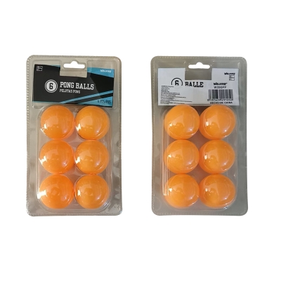 Bolas de Ping Pong Naranjas Welstar 6 Und/Paq