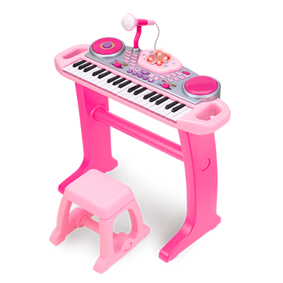 Piano Con Microfono Rosado Winfun 3+