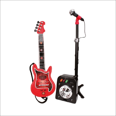 Reig Set de Micrófono/Guitarra/Amplificador Rojo