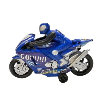 Motocicleta Deportiva de Fricción Azul 11 Pulgadas