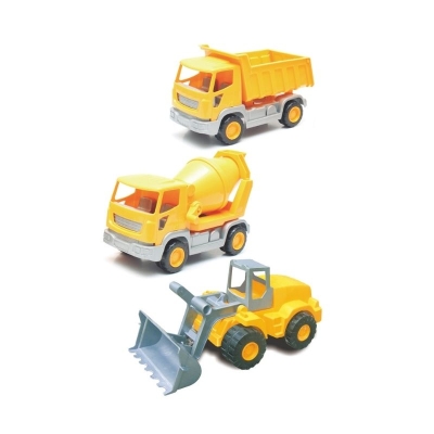 Set de 3 Vehículos de Construcción Power Drive a Fricción