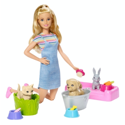 Barbie Muñeca Play N' Wash Pets