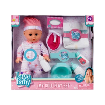 Muñeca Happy Line Love Baby Con Accesorios
