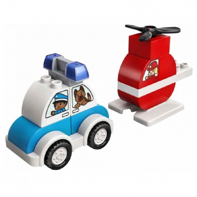 Lego Duplo Helicóptero y Carro de Policía