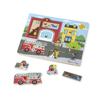 Melissa & Doug Rompecabeza Estación de Bomberos