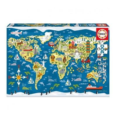 Educa Rompecabezas Mapa Mundi 200 pzas