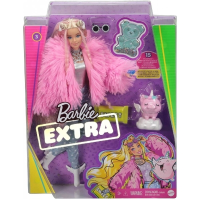 Barbie Extra de Abrigo Rosa con Mascota
