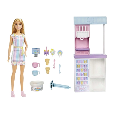 Playset Muñeca Barbie Con Ice Cream Shop