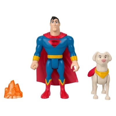 Fisher Price Super Pets Figura Superman y Krypto