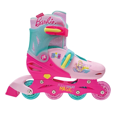  Barbie Patines en línea ajustables para niñas, multicolor,  talla 13-3 : Deportes y Actividades al Aire Libre