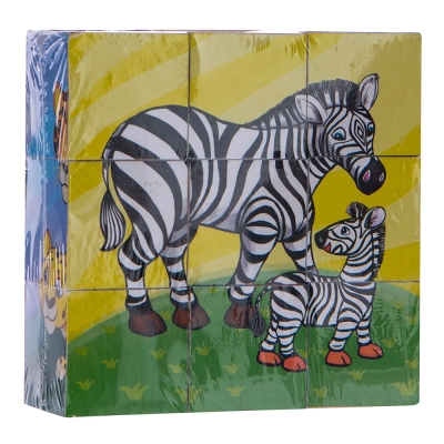 Top Bright Rompecabezas en Cubos de Zebra