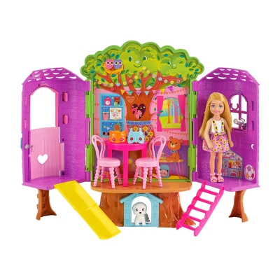 Barbie Chelsea Casa Del Arbol Con Muñeca