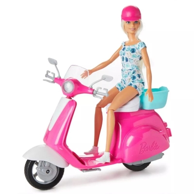 Muñeca Barbie Con Scooter