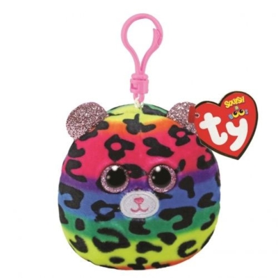 Peluche Squishaboos Leopardo Arcoiris