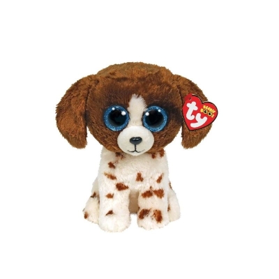 Peluche Perro Cafe/Blanco Ty 10"