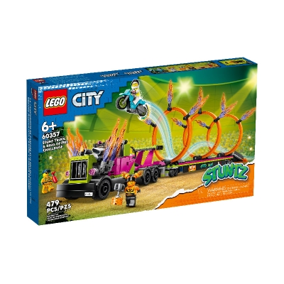 Lego City Camión Acrobático y Desafío Anillo De Fuego