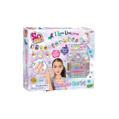 Set de Uñas Unicornio So You Manualidad 12 Piezas 8+