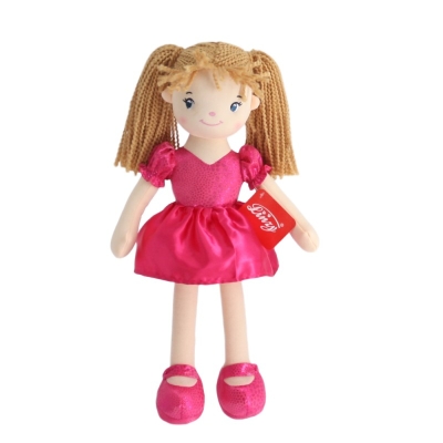 Muñeca De Trapo Linzy Addy Rosada 18"