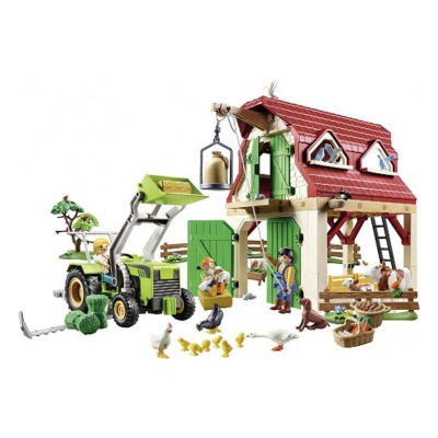 Granja Playmobil Con Animales 201 Piezas 4+