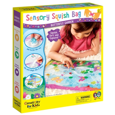 Bolsa sensorial Squish Jardín de mariposas Creativity For Kids
