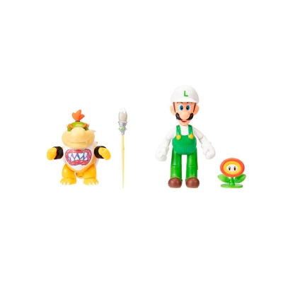 Super Mario Set de Figura Luigui Fuego y Bowser JR