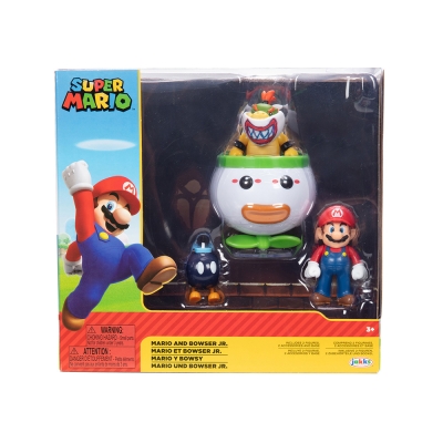 Super Mario Set De Figura Mario y Bowser JR