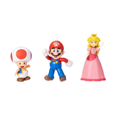 Super Mario Set De Figuras Toad, Mario y Peach