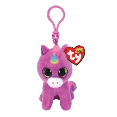 Peluche TY Beanie Unicornio Purpura Clip