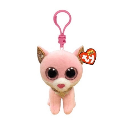 Peluche TY Beanie Boos Gato Rosa Clip