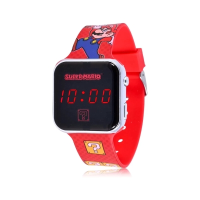 Reloj LED Super Mario Rojo