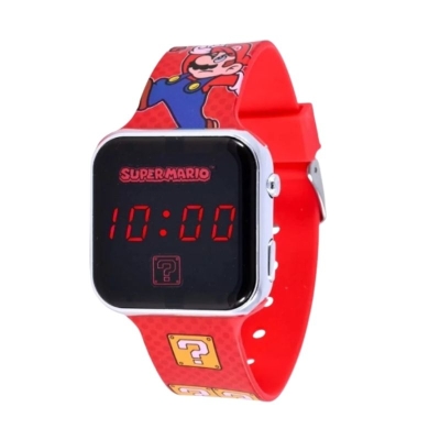 Reloj LED Super Mario Rojo