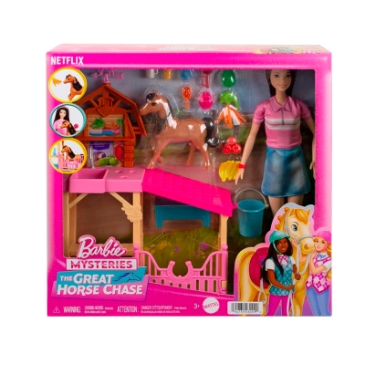 Muñeca Renee Con Caballo Chase Barbie Mysteries 3+