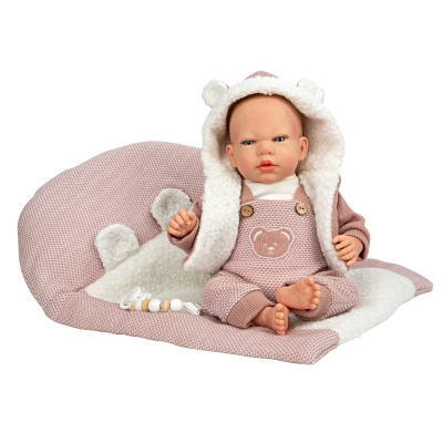 Reborn Bebe Gadea Rosa 40 Cm Con Manta