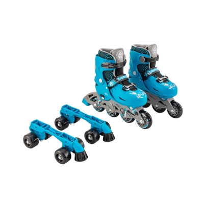 Patines 2 En 1 Azul L.A Size 37-41