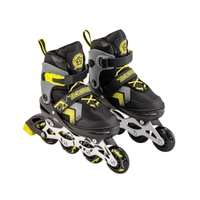 Patines En Linea Ajustables Negro/Amarillo L.A. Sports