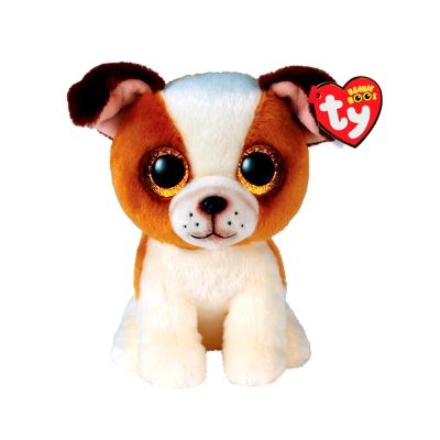 Peluche Perro Hugo Café/Blanco Ty