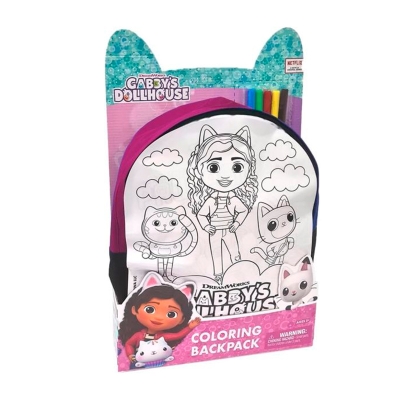 Mochila Para Colorear Gabby's Doll House 5+