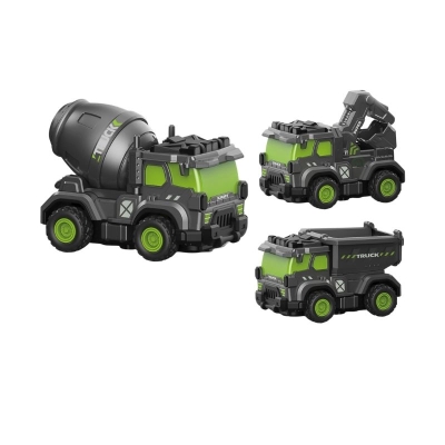 Set de 3 Camiones de Construcci&oacute;n Verde