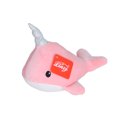 Peluche de Ballena Rosado Smooshy 10" Linzy 3+