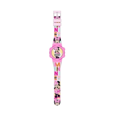 Reloj LCD de Minnie Rosado