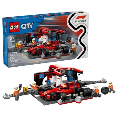 Lego City Parada en Boxes y Equipo con Ferrari F1