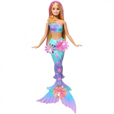 Barbie Mu&ntilde;eca Sirena Flores Magicas Rubia
