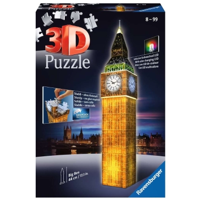 Rompecabezas 3D Big Ben de Noche 216 Piezas