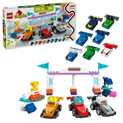Lego DUPLO Carros de Carrera y Pilotos del Equipo F1