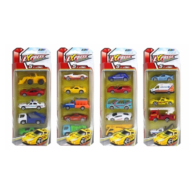 Set de Carros Express Wheels 5 Vehículos Surtidos 3+