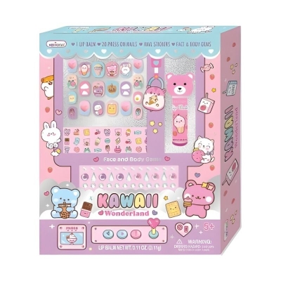 Juego de Uñas Kawaii con Stickers