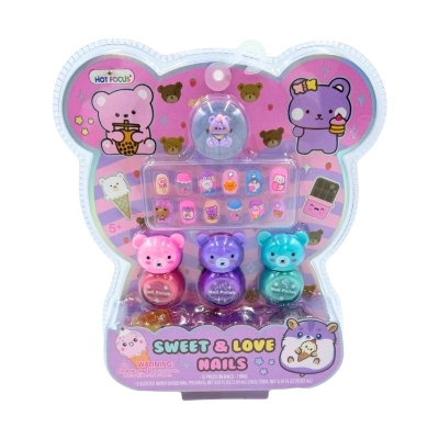 Juego de Uñas Divertidas Kawaii con Esmalte