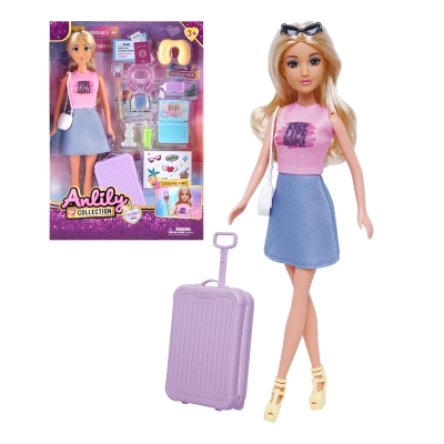 Muñeca Viajera con Accesorios